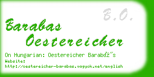 barabas oestereicher business card